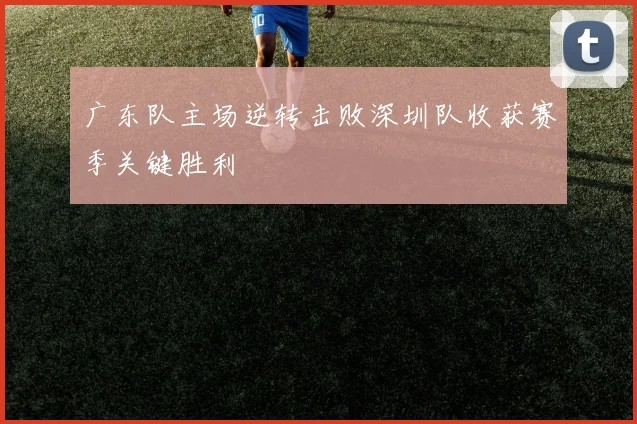 广东队主场逆转击败深圳队收获赛季关键胜利