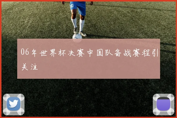 06年世界杯决赛中国队备战赛程引关注