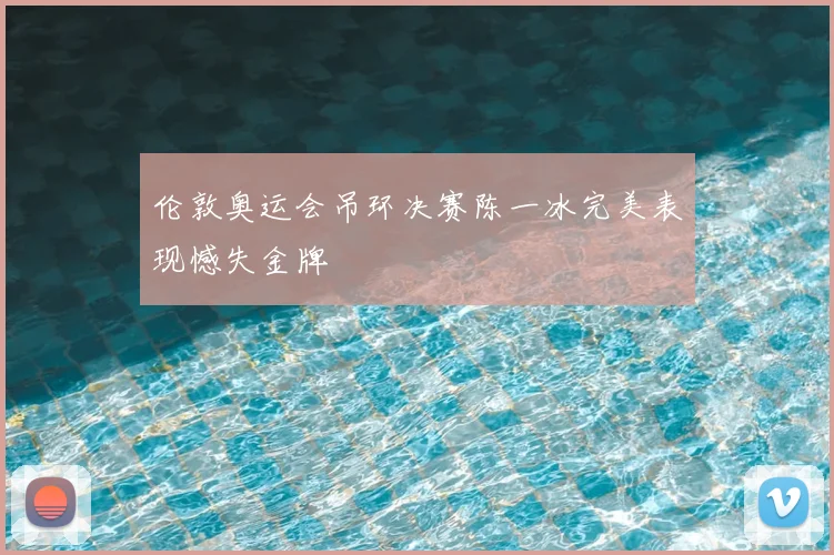 伦敦奥运会吊环决赛陈一冰完美表现憾失金牌