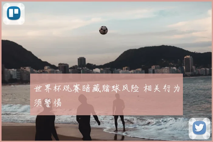 世界杯观赛暗藏赌球风险 相关行为须警惕